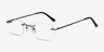 Forge Navy MetalEyeglass Frames from EyeBuyDirect, Angle View