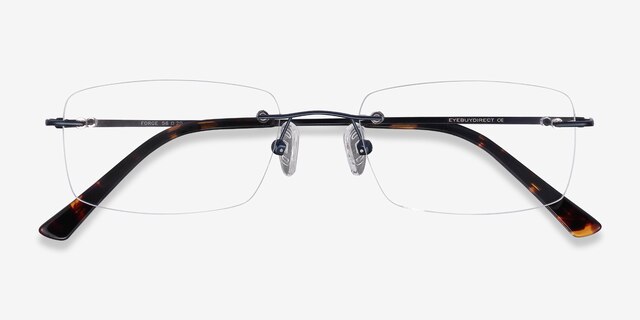Forge Navy MetalEyeglass Frames from EyeBuyDirect, Closed View