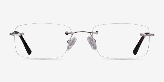 Forge Silver MetalEyeglass Frames from EyeBuyDirect, Front View
