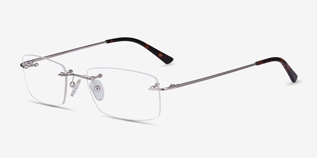 Forge Silver MetalEyeglass Frames from EyeBuyDirect, Angle View