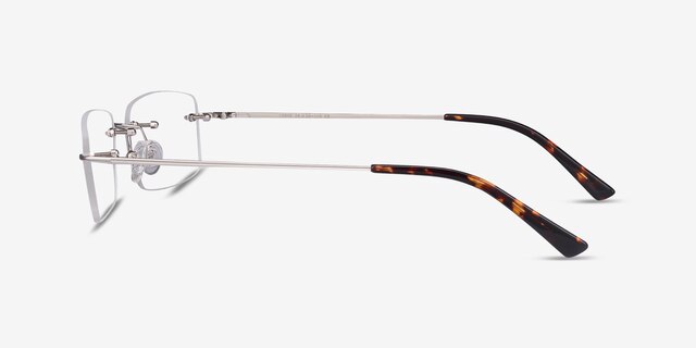 Forge Silver MetalEyeglass Frames from EyeBuyDirect, Side View