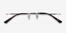 Forge Silver MetalEyeglass Frames from EyeBuyDirect, Closed View