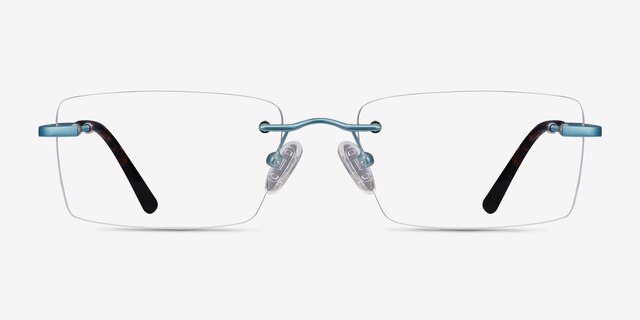 Bold Blue MetalEyeglass Frames from EyeBuyDirect, Front View