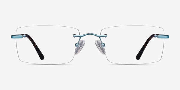 Bold Blue Metal Eyeglass Frames