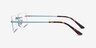 Bold Blue MetalEyeglass Frames from EyeBuyDirect, Side View