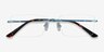 Bold Blue MetalEyeglass Frames from EyeBuyDirect, Closed View