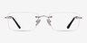 Bold Silver MetalEyeglass Frames from EyeBuyDirect, Front View