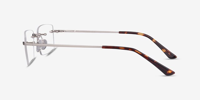 Bold Silver MetalEyeglass Frames from EyeBuyDirect, Side View