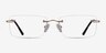 Bold Gold MetalEyeglass Frames from EyeBuyDirect, Front View