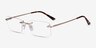 Bold Gold MetalEyeglass Frames from EyeBuyDirect, Angle View