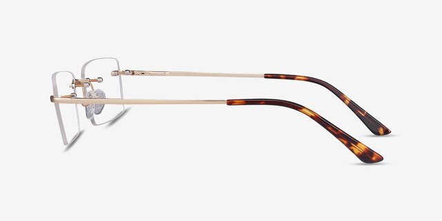 Bold Gold MetalEyeglass Frames from EyeBuyDirect, Side View
