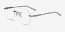 Glas Doré MétalMontures de lunettes de vue d'EyeBuyDirect, Vue d'Angle