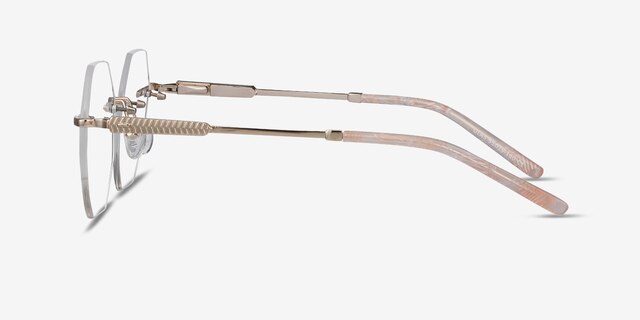 Glas Doré MétalMontures de lunettes de vue d'EyeBuyDirect, Vue de Côté