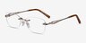 Scene Gold MetalEyeglass Frames from EyeBuyDirect, Angle View