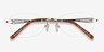 Scene Gold MetalEyeglass Frames from EyeBuyDirect, Closed View