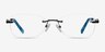 Scene Black MetalEyeglass Frames from EyeBuyDirect, Front View