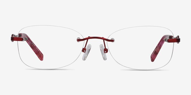 Scene Rouge MétalMontures de lunettes de vue d'EyeBuyDirect, Vue de Face