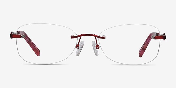 Scene Red Metal Eyeglass Frames