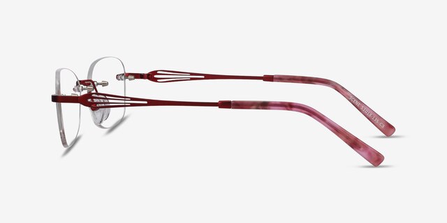 Scene Rouge MétalMontures de lunettes de vue d'EyeBuyDirect, Vue de Côté