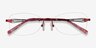 Scene Rouge MétalMontures de lunettes de vue d'EyeBuyDirect, Vue Rapprochée