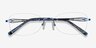 Scene Blue MetalEyeglass Frames from EyeBuyDirect, Closed View