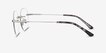 Generous Matte Silver MetalEyeglass Frames from EyeBuyDirect, Side View