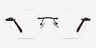 Generous Matte Black MetalEyeglass Frames from EyeBuyDirect, Front View