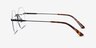 Generous Matte Black MetalEyeglass Frames from EyeBuyDirect, Side View