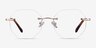 Generous Matte Gold MetalEyeglass Frames from EyeBuyDirect, Front View