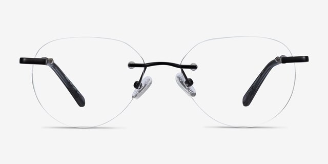 Feel Black MetalEyeglass Frames from EyeBuyDirect, Front View