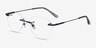 Feel Black MetalEyeglass Frames from EyeBuyDirect, Angle View