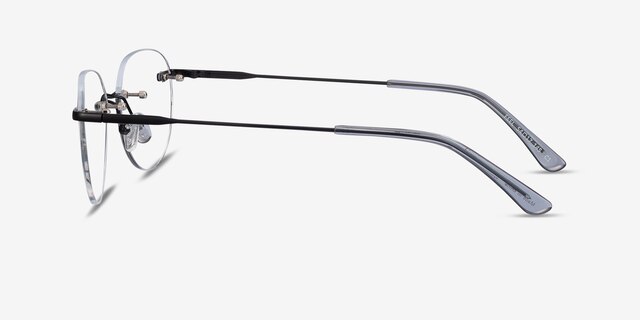 Feel Black MetalEyeglass Frames from EyeBuyDirect, Side View