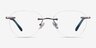 Feel Silver MetalEyeglass Frames from EyeBuyDirect, Front View