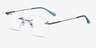 Feel Silver MetalEyeglass Frames from EyeBuyDirect, Angle View