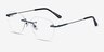 Feel Navy MetalEyeglass Frames from EyeBuyDirect, Angle View
