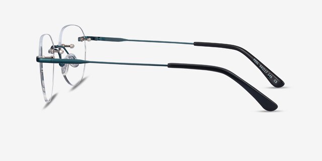 Feel Navy MetalEyeglass Frames from EyeBuyDirect, Side View