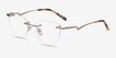 Harmony Matte Gold MetalEyeglass Frames from EyeBuyDirect, Angle View