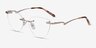 Harmony Matte Gold MetalEyeglass Frames from EyeBuyDirect, Angle View