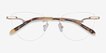 Harmony Matte Gold MetalEyeglass Frames from EyeBuyDirect, Closed View