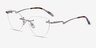 Harmony Matte Gunmetal MetalEyeglass Frames from EyeBuyDirect, Angle View