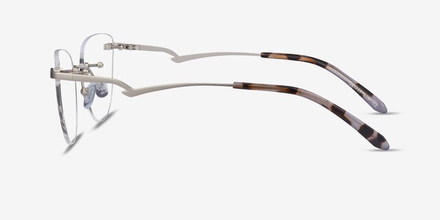 Harmony Matte Gunmetal MetalEyeglass Frames from EyeBuyDirect, Side View