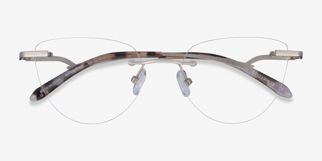 Harmony Matte Gunmetal MetalEyeglass Frames from EyeBuyDirect, Closed View
