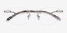 Harmony Matte Gunmetal MetalEyeglass Frames from EyeBuyDirect, Closed View