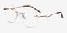 Belle Gold MetalEyeglass Frames from EyeBuyDirect, Angle View