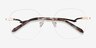 Belle Gold MetalEyeglass Frames from EyeBuyDirect, Closed View