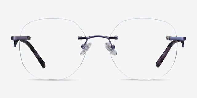 Belle Purple MetalEyeglass Frames from EyeBuyDirect, Front View