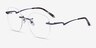 Belle Purple MetalEyeglass Frames from EyeBuyDirect, Angle View
