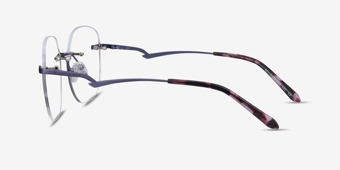 Belle Purple Metal Eyeglass Frames from EyeBuyDirect