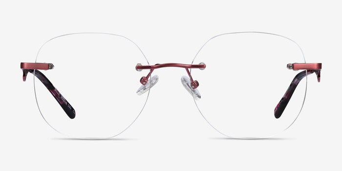 Belle Burgundy Metal Eyeglass Frames from EyeBuyDirect