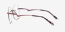 Belle Burgundy MetalEyeglass Frames from EyeBuyDirect, Side View